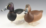 Pair of Bill Schauber 1995 Ring Neck Decoys hen