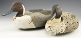 (2) Cork body Pintail Drake decoys