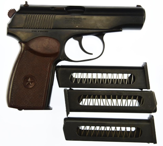 MANUFACTURER/IMP BY: Makarov/Imp By Pw Arms, MODEL: PM, ACTION TYPE: Semi Auto Pistol, CALIBER/