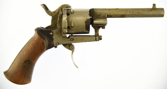 Unknown Maker (Belgian) Pinfire Pinfire DA Revolver .28 Cal ANTIQUE