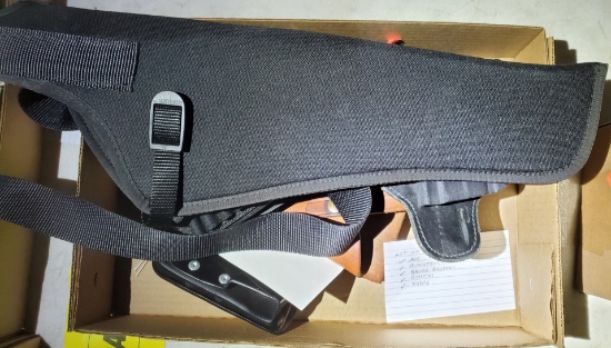 Lot #2214 - (7) Quality pistol holsters: Uncle Mikes Sidekick #13 scoped, Braur Bros model H30,