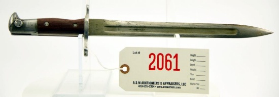 Lot #2061 - U.S. Marked M1892 Krag 1902 knife /bayonet 15 ½”