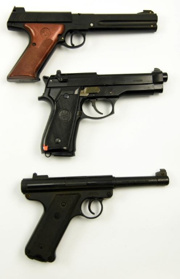 Lot #2101 - (3) Plastic gun models/replicas: Beretta 9mm, Colt Match Target .22 pistol, Ruger .