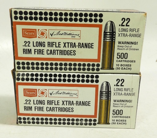 Lot #2133 - (2) bricks of Sears .22 long rifle extra range rounds (approx. 1000 rounds total)