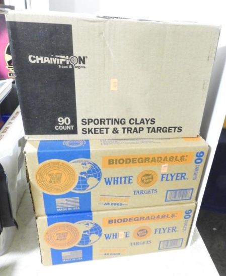 Lot #2179 - (3) boxes of sporting clays (approx. 270 total)