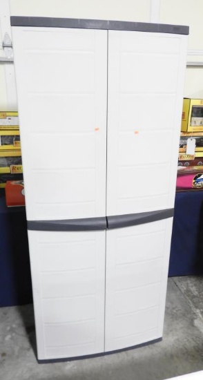 Lot #2180 - HD plastic two door storage cabinet (6ft x 36” x 19”)