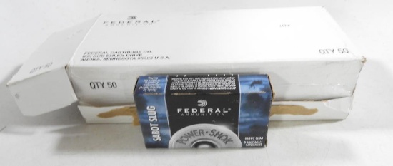 Lot #2228 - Entire unopened case of Federal 12 gauge 2 ¾” 1 oz deer slugs (10 boxes of 5 each