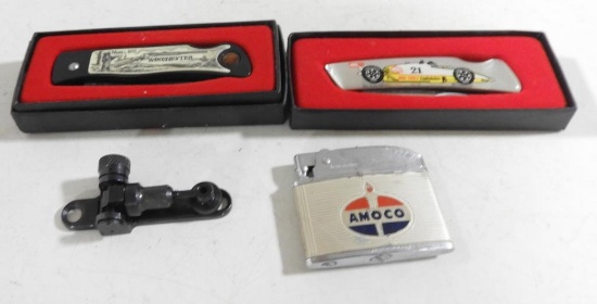 Lot #2236 - Rare Mac Tools Indy Car racing collectable advertising knife, Winchester model 1873