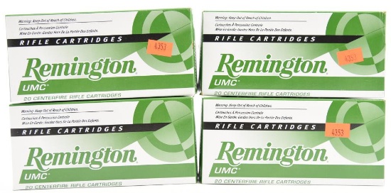 Lot #2244 - (4) boxes of Remington .223 Remington 55 grain ammo (80 rounds)