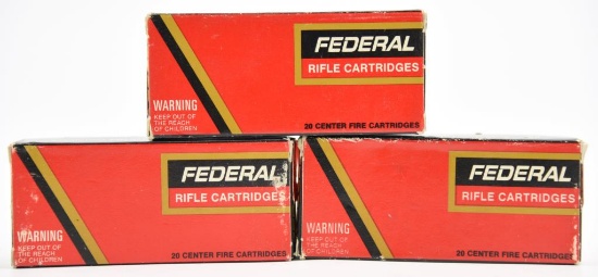 Lot #2278 - (3) boxes of Federal .30 Carbine 110 grain soft point bullets (approx 60 rounds total)	