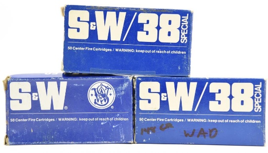 Lot #2288 - (3) boxes of S&W .38 special 158 grain jacket hallow point ammo