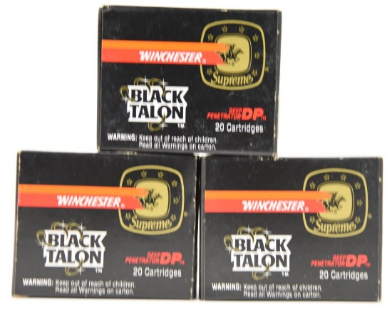 Lot #2310 - (3) boxes of Winchester Black Talon 40 Smith and Wesson 180 grain ammo