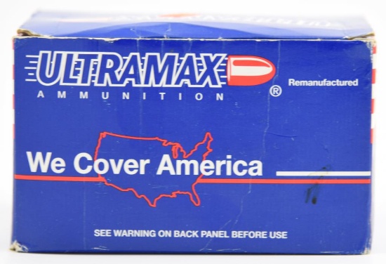 Lot #2316 - (1) box of Ultramax 9mm 125 grain round nose lead ammo (approx 250 rounds total)	