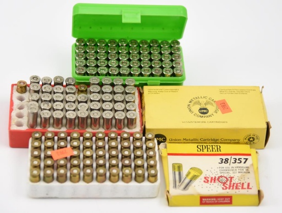 Lot #2331 - Mixed lot of opened pistol ammo: approx 90 rounds of .38 special, 50 rounds of 9mm, 50	