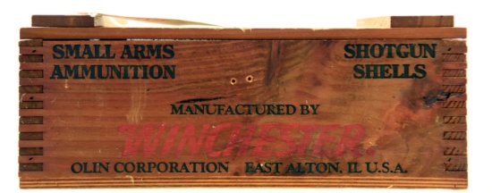 Lot #2021 - Winchester Small Arms Ammunition 12 gauge 2 ¾” 250 round wooden finger jointed ammo