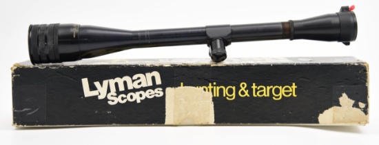 Lot #2265 - Lyman All-American Perma Center model 25LWBR Rifle Scope in original box. Scope was
