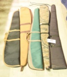 Lot #2053 - (5) soft padded gun cases by various makers in multiple styles