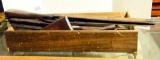Lot #2054 - Wooden box full of gun stocks and gun parts to include but not limited to: several
