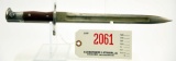 Lot #2061 - U.S. Marked M1892 Krag 1902 knife /bayonet 15 ½”
