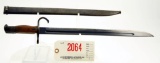 Lot #2064 - Japanese WWII Type 30 Toyoda Automatic Loom Works Arsenal Bayonet with sheath SN# 4