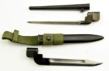 Lot #2072 - British WWII No. 9 MK I bayonet with sheath and British Lee Enfield No. 4 MK 1 spik