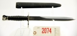 Lot #2074 - Swiss 1957 F&W bayonet with scabbard 15” overall length