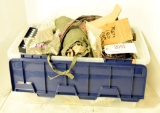 Lot #2091 - Entire tote full of brass casings and reloading supplies to include: Approx. 100 .4