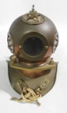 Lot #2145 - Vintage Miniature copper and brass dive helmet replica 8”