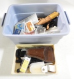 Lot #2181 - Large Qty of fishing knives , fillet knives, Leatherman’s, snips, pliers, etc.