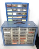 Lot #2194 - (2) parts bins full of lure making materials and hooks: several hundred hooks, jigs