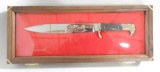 Lot #2221 - Kershaw Model 4052 Original Golden Eagle Bayonet Dagger in glass fitted presentation