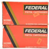 Lot #2285 - (2) boxes of Federal .45 automatic match 230 grain (approx 100 rounds total)	