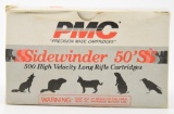 Lot #2319 - (1) box of PMC Sidewinder 50’s .22 long rifle cartridges (approx 500 rounds total)	