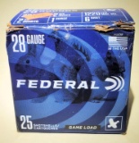 Lot #2321 - 1 Box (25 Rds) of Federal 28 GA Game load shot shells