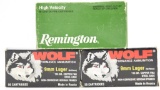Lot #2326 - (2) boxes of Wolf 9mm luger and (1) box of Remington 9mm luger