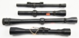 Lot #2262 - (4) Rifle Scopes: Weaver K10, Weaver K-3, Weaver K4, Bausch and Lomb 4x