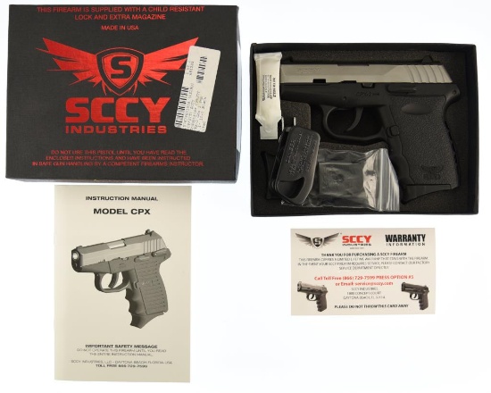 Sccy Industries CPX2 TT Semi Auto 9 MM REGULATED