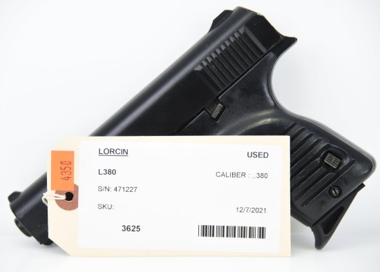 LORCIN L380 Semi Auto Pistol .380 Cal REGULATED