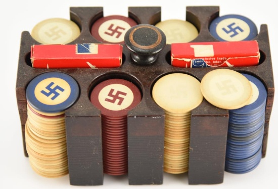 Lot #2338 - Rare German Nazi poker set