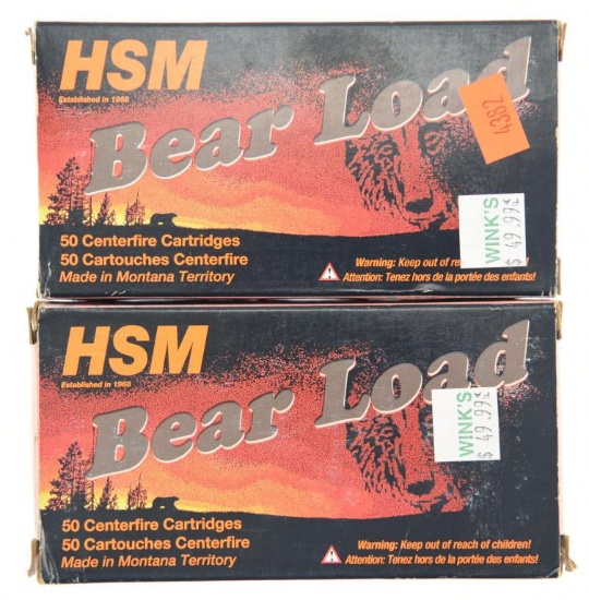 Lot #2360 - 2 Boxes of HSM .357 Mag 180 Gr. Lead RNFP Gas Check “Bear Loads”