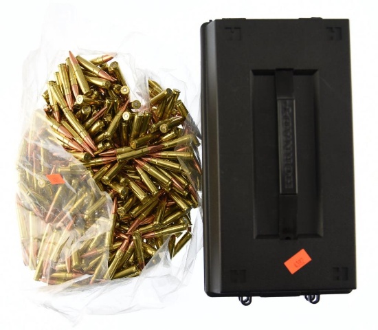 Lot #2367 - 300 Rds +/- American Gunner 300 Blackout 125 Gr. HP ammo in Plastic case. Open Bag