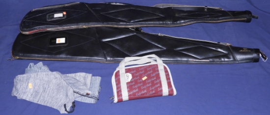 Lot #2464 - Gun Case Lot to include: 2 Sears Ted WIlliams 49" Leather style padded soft rifle
