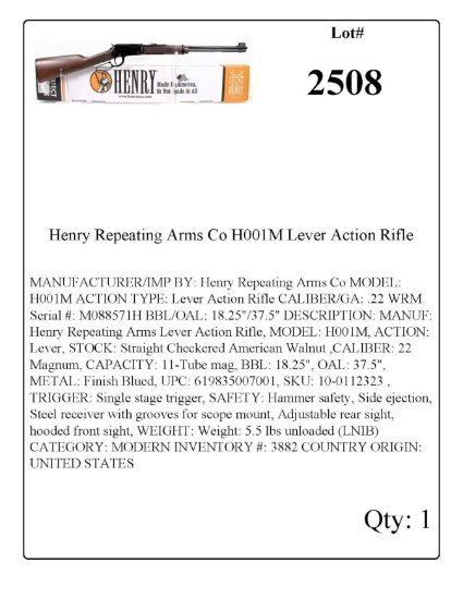 Henry Repeating Arms Co H001M Lever Action Rifle