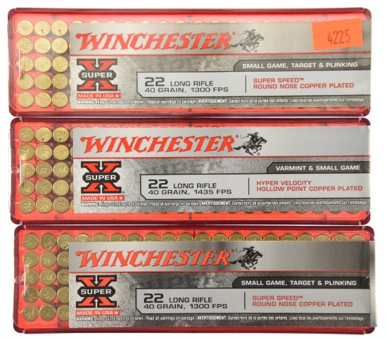 Lot #2559 - 300 Rds +/- of Winchester Super-X .22 LR 40 Grn Varming & Small Game Ammo