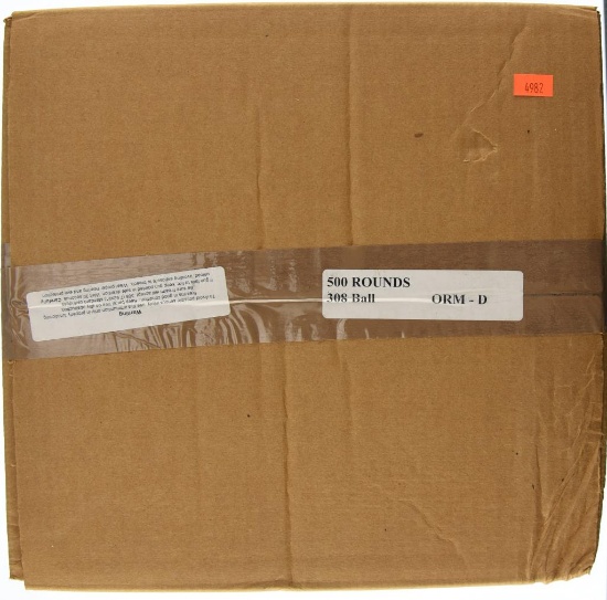Lot #2671 - 500 Rds of .308 Ball Remanufactured Ammo. Commercial reloads. Misc Head Stamps. Box
