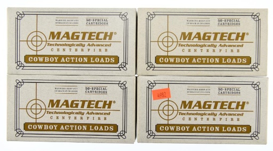 Lot #2685 - 4 Boxes of 50 Rds. Magtech .45 Colt 250 Grn L-Flat (45D) Ammo – BG1008 L-39