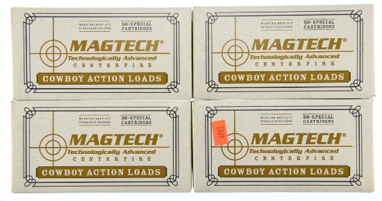 Lot #2689 - 4 Boxes of 50 Rds. Magtech .45 Colt 250 Grn L-Flat (45D) Ammo – BG1008 L-39 (