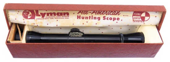 Lot #2695 - Lyman 4x All American Hunting Scope in Original Box.