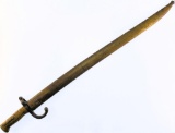 Lot #2454 - French M1866 Chassepot Sword Bayonet – St. Etienne 1868 marked on back of blade. W/