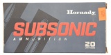Lot #2495 - 20 Rds +/- of Hornady .45-70 410 Grn. Sub-X Subsonic Ammo #82742